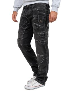Kosmo Lupo Herren Jeans KM001-2 Grau W34/L34