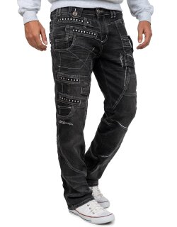 Kosmo Lupo Herren Jeans KM001-2 Grau W34/L34