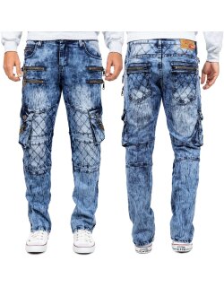 Kosmo Lupo Regular Fit Jeans Herren Stonewashed KM060...