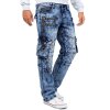 Kosmo Lupo Regular Fit Jeans Herren Stonewashed KM060 Blue W34/L34