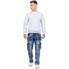 Kosmo Lupo Regular Fit Jeans Herren Stonewashed KM060 Blue W34/L34