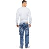 Kosmo Lupo Regular Fit Jeans Herren Stonewashed KM060 Blue W34/L34