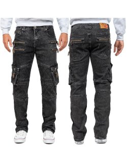 Kosmo Lupo Regular Fit Jeans Herren Stonewashed KM060...