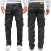 Kosmo Lupo Herren Jeans KM060-1 Schwarz W33/L32
