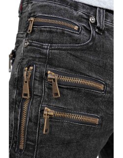 Kosmo Lupo Regular Fit Jeans Herren Stonewashed KM060 Black W34/L34