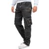 Kosmo Lupo Regular Fit Jeans Herren Stonewashed KM060 Black W34/L34