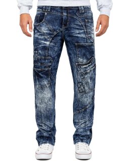 Kosmo Lupo Herren Jeans KM070 Blau W33/L32