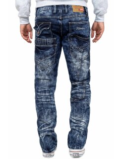 Kosmo Lupo Herren Jeans KM070 Blau W33/L32