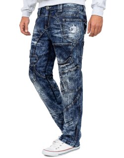 Kosmo Lupo Herren Jeans KM070 Blau W33/L32