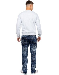 Kosmo Lupo Herren Jeans KM070 Blau W33/L32