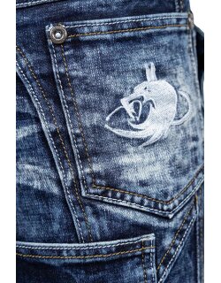 Kosmo Lupo Herren Jeans KM070 Blau W33/L32
