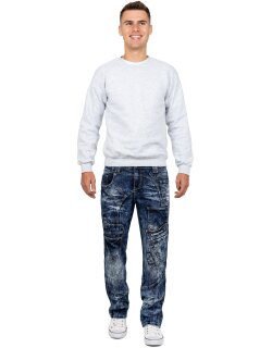 Kosmo Lupo Regular Fit Jeans Stonewashed  KM070 Blue W33/L32