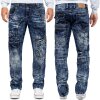 Kosmo Lupo Regular Fit Jeans Stonewashed  KM070 Blue W33/L32
