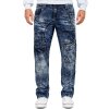 Kosmo Lupo Regular Fit Jeans Stonewashed  KM070 Blue W33/L32