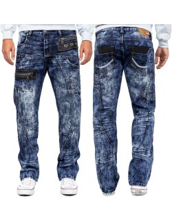 Kosmo Lupo Herren Jeans KM012 Blau W36/L34