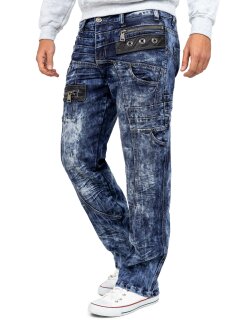 Kosmo Lupo Herren Jeans KM012 Blau W36/L34