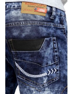 Kosmo Lupo Regular Fit Jeans Stonewashed  KM012 Blue W36/L34