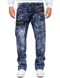Kosmo Lupo Regular Fit Jeans Stonewashed  KM012 Blue W36/L34