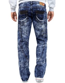 Kosmo Lupo Regular Fit Jeans Stonewashed  KM012 Blue W36/L34