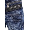 Kosmo Lupo Regular Fit Jeans Herren Stonewashed KM012 Blue W36/L34