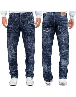 Kosmo Lupo Herren Jeans KM006 Blau W30/L32