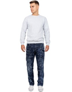 Kosmo Lupo Herren Jeans KM006 Blau W30/L32