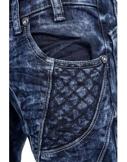 Kosmo Lupo Regular Fit Jeans Herren Stonewashed KM006d Blue W30/L32