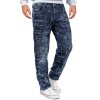 Kosmo Lupo Regular Fit Jeans Herren Stonewashed KM006d Blue W30/L32