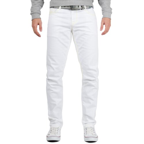 Cipo & Baxx regular fit Jeans Herren Mid Waist CD319C White W30/L34