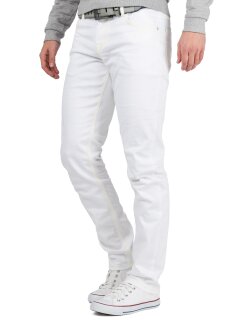 Cipo & Baxx regular fit Jeans Herren Mid Waist CD319C White W32/L34