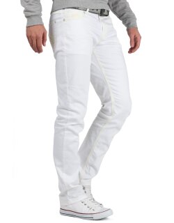 Cipo & Baxx regular fit Jeans Herren Mid Waist CD319C White W32/L34