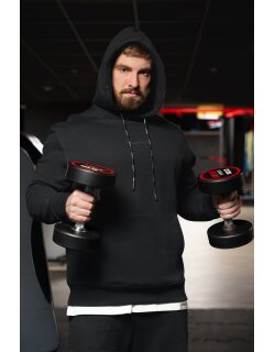 Reichstadt Regular Fit Sport Hoodie Herren Marken-Stick S-23RS034 Black XXL