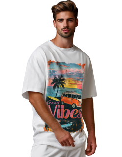 Reichstadt Herren Oversized Print T-Shirt 24RS057