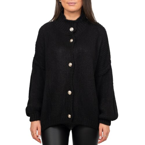 Reichstadt Relaxed Fit Strickjacke Oversized-Look 25RSW068 Black One Size