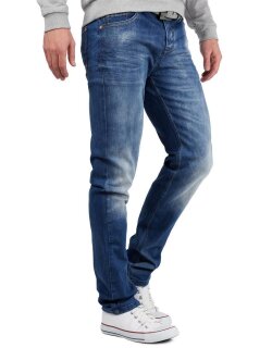 Cipo & Baxx regular fit Jeans Herren Stonewashed CD319B Blue W36/L32