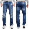 Cipo & Baxx regular fit Jeans Herren Stonewashed CD319B Blue W36/L32