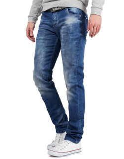Cipo & Baxx regular fit Jeans Herren Stonewashed CD319B Blue W30/L34