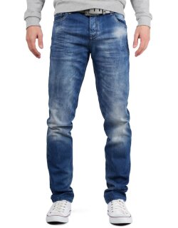 Cipo & Baxx regular fit Jeans Herren Stonewashed CD319B Blue W36/L34