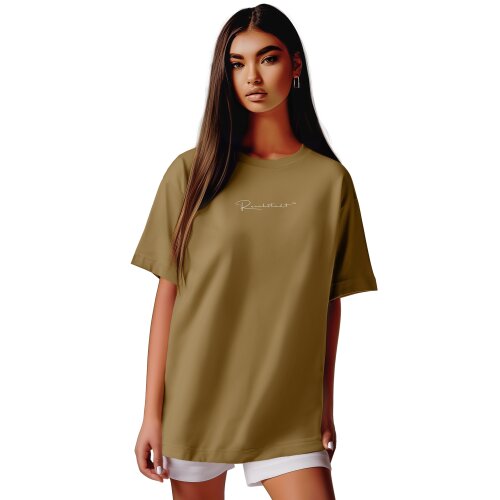 Reichstadt Oversized T-Shirt Damen Brand Stick23RSW044 Khaki M