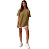 Reichstadt Oversized T-Shirt Damen Brand Stick23RSW044 Khaki M