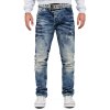 Cipo & Baxx regular fit Jeans Herren Stonewashed CD346 Blue W31/L32