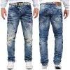 Cipo & Baxx regular fit Jeans Herren Stonewashed CD346 Blue W34/L32