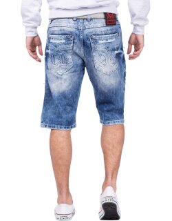 Cipo & Baxx regular fit Shorts Herren Stonewashed CK219 Blue W44