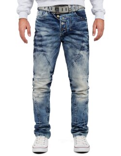 Cipo & Baxx regular fit Jeans Herren Stonewashed CD346 Blue W34/L34