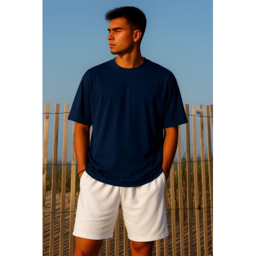 Reichstadt Oversized Herren T-Shirt 25RS070 Dark Blue XXS