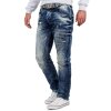 Cipo & Baxx regular fit Jeans Herren Stonewashed CD104 Blue W30/L32