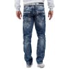 Cipo & Baxx regular fit Jeans Herren Stonewashed CD104 Blue W34/L32