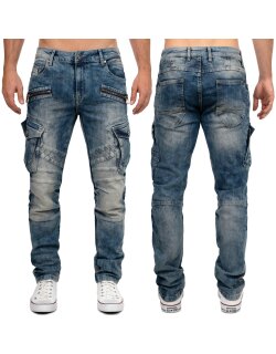 Cipo & Baxx straight fit Jeans Herren Stonewashed   - CD780