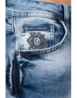 Cipo & Baxx regular fit Shorts Herren Stonewashed CK266 Blue W32