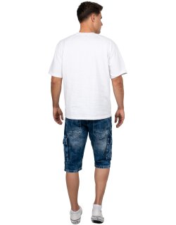 Cipo & Baxx regular fit Shorts Herren Stonewashed CK295 Blue W32